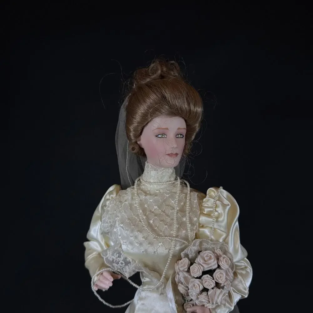 FRANKLIN HEIRLOOM GIBSON GIRL PORCELAIN BRIDE DOLL 23